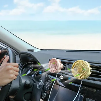 General Motors 3-Pakāpju Regulējamu Ventilācijas 5V USB Dzesēšanas Ventilators Var Pagriezt par 360 Grādiem, automašīnas Un Kravas Automašīnas