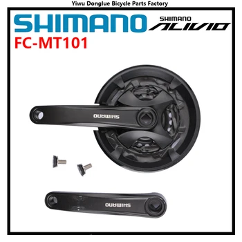 Shimano ALIVIO MT101 3×9 Ātrumu Crankset FC-MT101 170mm 40-30-22T Par MTB Kalnu Velosipēds Velosipēdu Piederumi