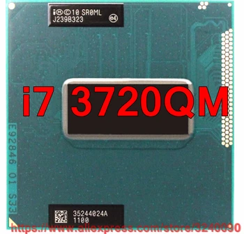 Sākotnējā lntel Core i7 3720qm SR0ML CPU (6M Cache/2.6 GHz-3.6 GHz/Quad-Core) i7-3720qm Klēpjdatoru procesoru bezmaksas piegāde 