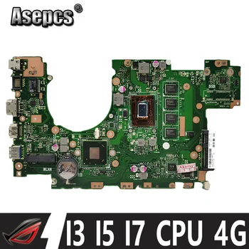 X402CA X502CA Mātesplati ar I3 I5 I7 PROCESORS 4GB RAM ASUS X502C X402C F402C Klēpjdators Mātesplatē X402CA X502CA Mainboard